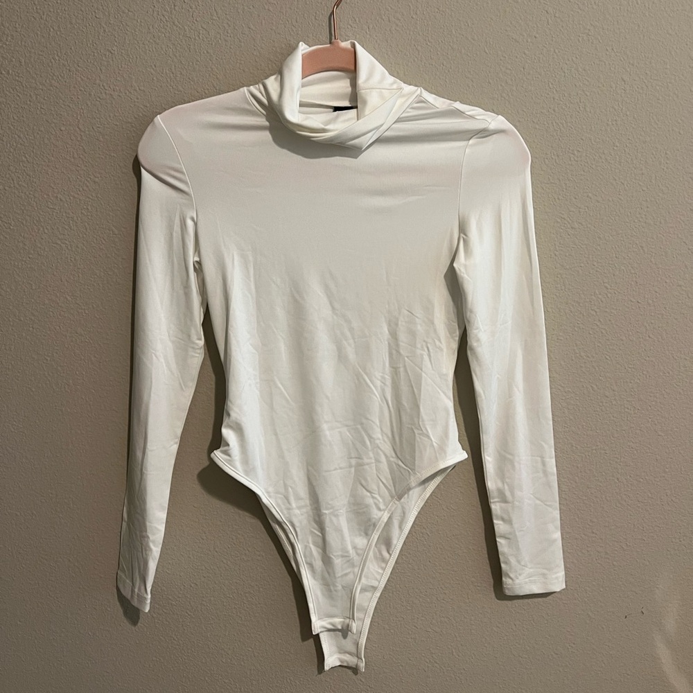 SHEIN White Turtleneck Bodysuit